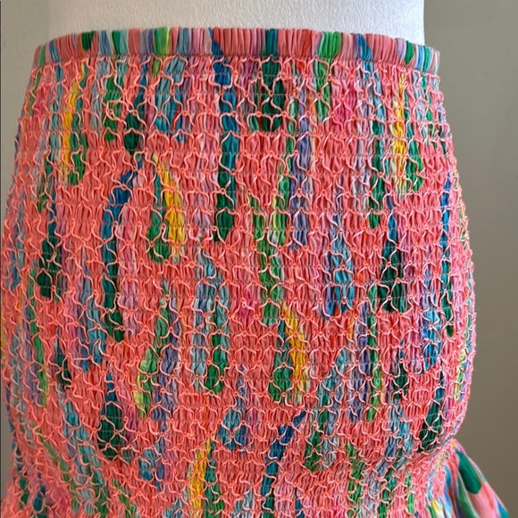FARM Rio by Anthropologie Colorful Patterned Smocked Printed Mini Skirt Size S - Picture 5 of 14